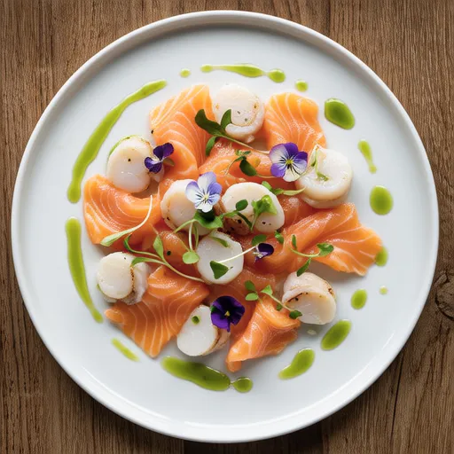 Seafood Carpaccio with Mustard Sauce