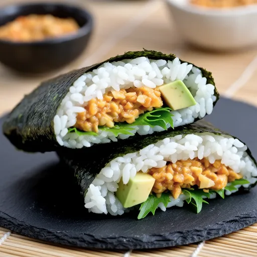 Mentai Avocado Folded Onigirazu