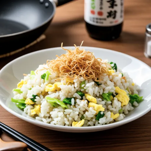 Shirasu and Lettuce Fried Rice