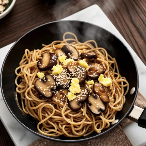 Stir-fried Mushroom Tofu Noodles