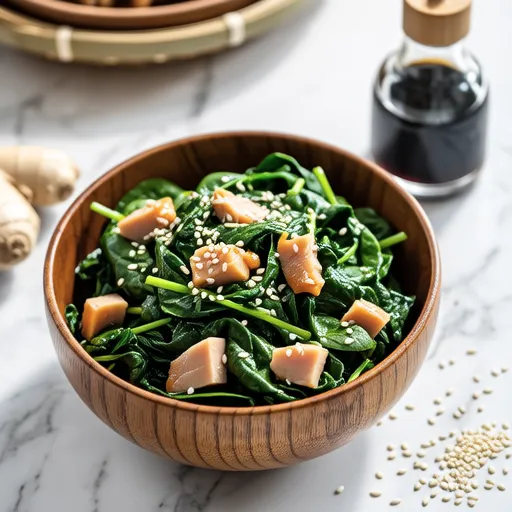 Spinach and Tuna Sesame Salad