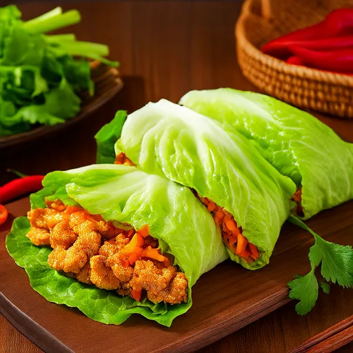 Lazy Chicken Lettuce Wraps