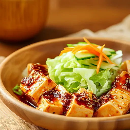 Salada Picante de Tofu ao Estilo Japonês