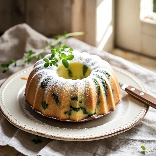 Mugwort Marble Pound Cake