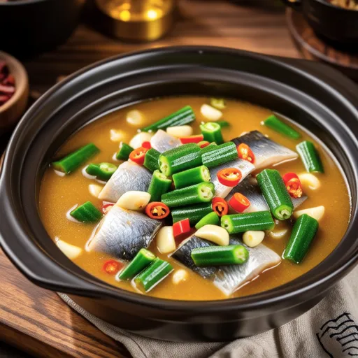 Okra and Mackerel Can Ajillo