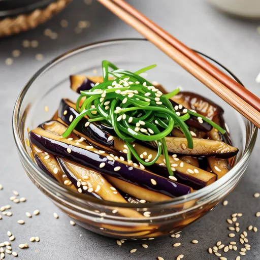 Eggplant and Enoki Aromatic Salad