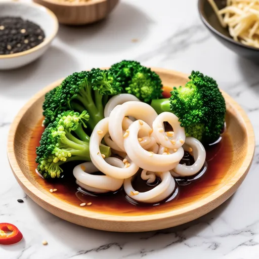 Broccoli and Squid Mustard Salad