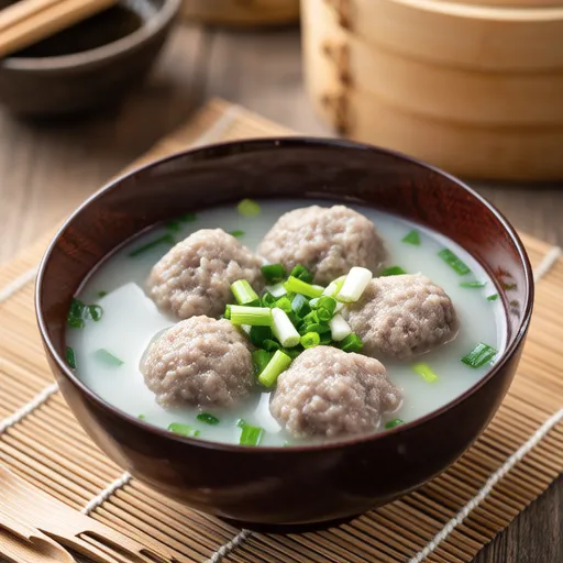 Hijiki Meatball Soup
