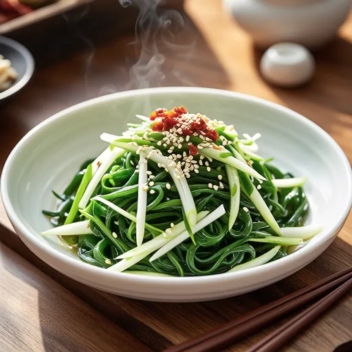 Namul of Green Onions and Bean Sprouts