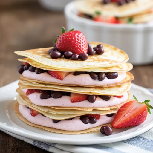 Azuki and Strawberry Mille Crepe