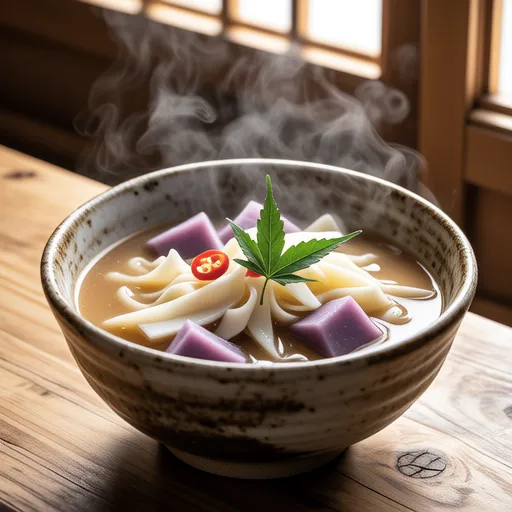 Satoimo and Aburaage Miso Soup