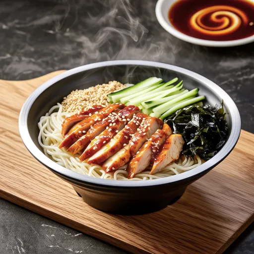 매운 한국식 비빔 국수