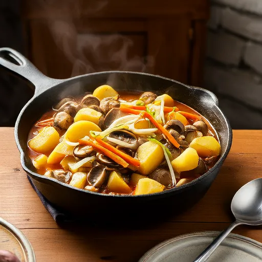 Hầm khoai tây và nấm