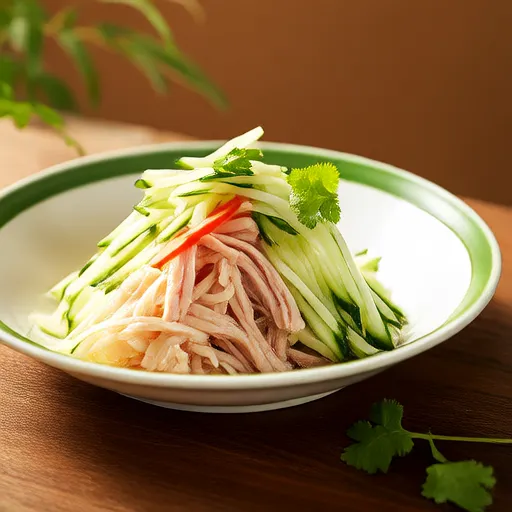 Ensalada rápida de pechuga de pollo y pepino