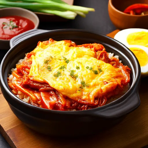 Кимчи с сыром и жареным рисом