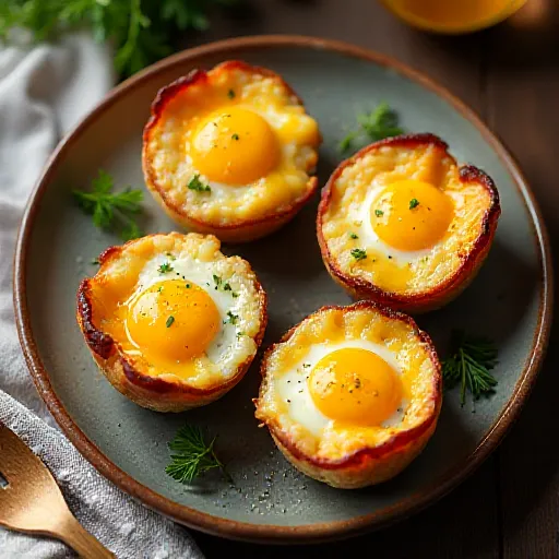Беконовые чашки с яйцом и рисом