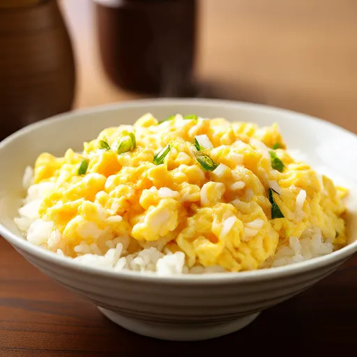 Arroz com ovos mexidos