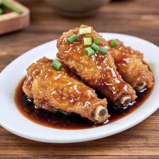Fried Daikon and Chicken in Sauce