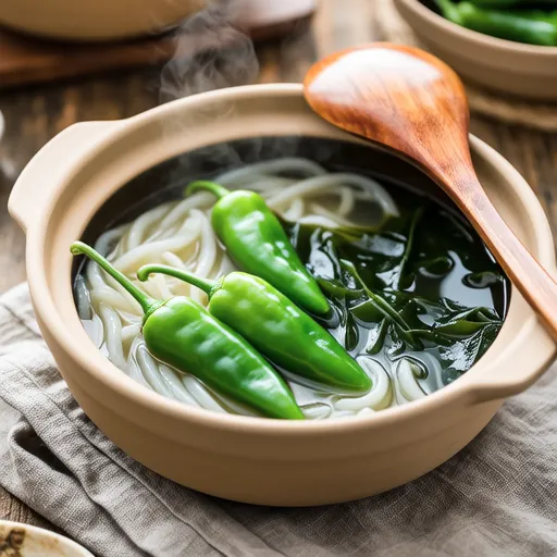 Shishito and Wakame Soup