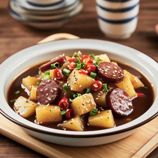 Ham and Potato Braised Dish