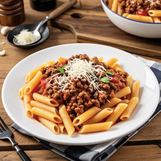 Simple Meat Sauce Penne