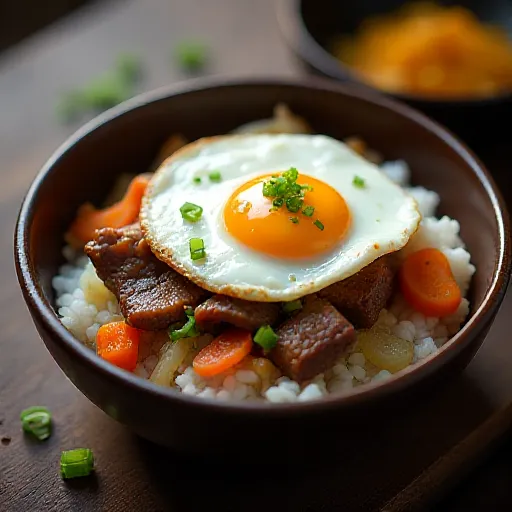 Корейская чаша с рисом и пулькоги