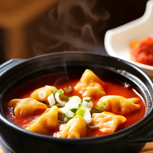 韓式辣年糕湯與韓式餃子
