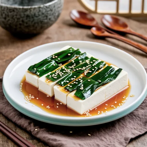 Perilla Leaf Steamed Tofu