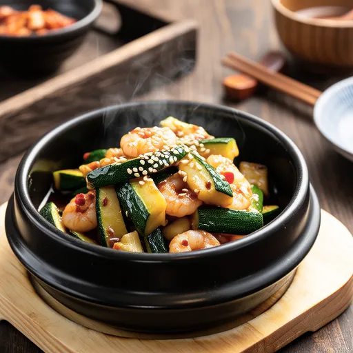Korean Stir-fried Zucchini with Shrimp Paste