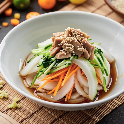Kiriboshi Daikon and Mizuna Ponzu Salad