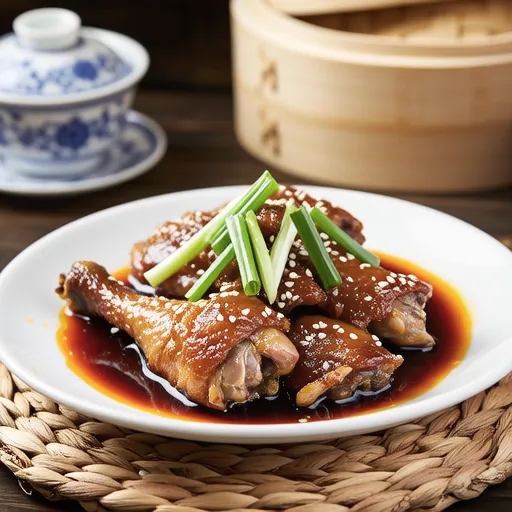 Microwave Steamed Chicken with Garlic Chive Sauce