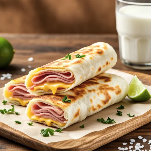Ham and Cheese Burrito