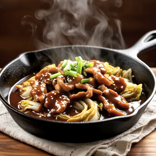 Sweet and Spicy Miso Stir-fry with Chicken and Cabbage