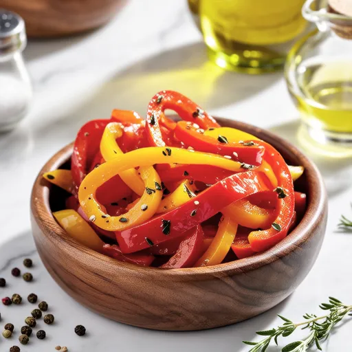 Simple Marinated Bell Peppers