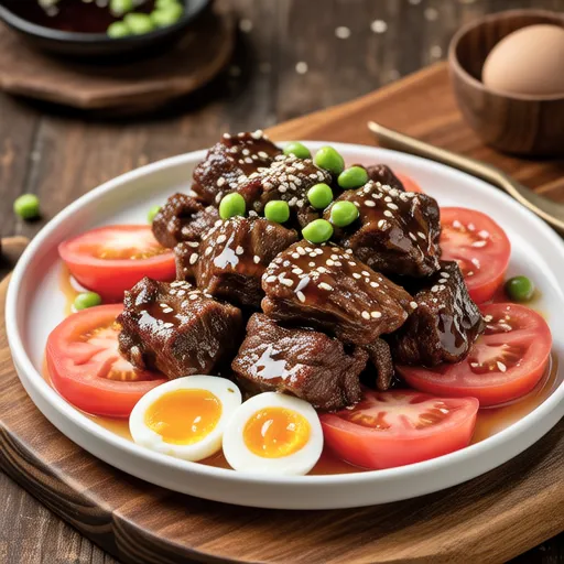 Sweet and Spicy Beef Short Rib Tomato Salad