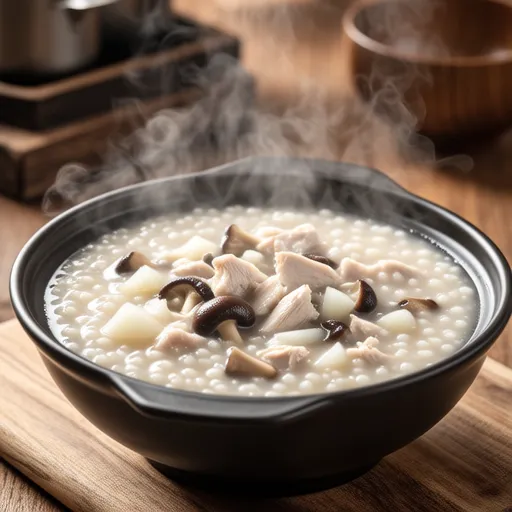 Chicken Mushroom Onion Porridge