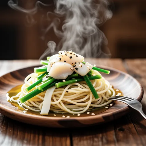 Nanohana and Shirasu Okara Mixed Pasta
