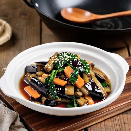 Stir-fried Eggplant and Perilla Leaves
