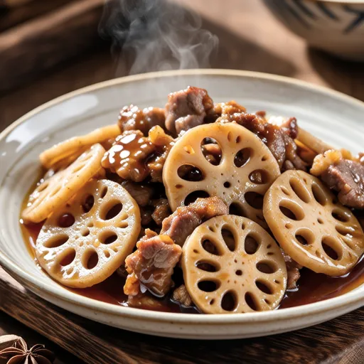 挽き肉と味噌のレンコン炒め