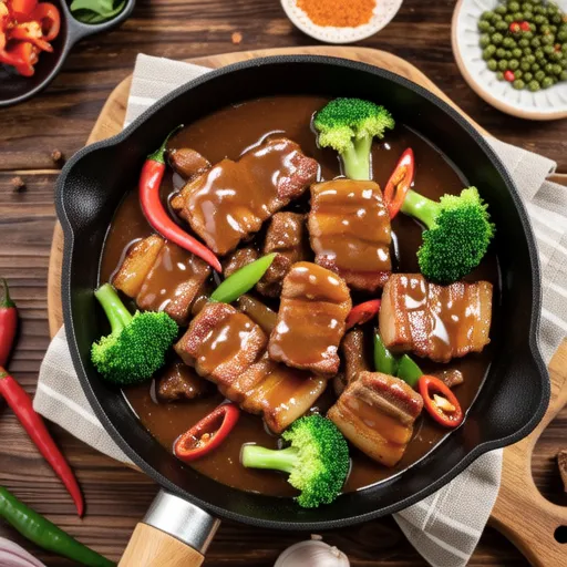 Broccoli and Pork Curry Butter Stir-fry