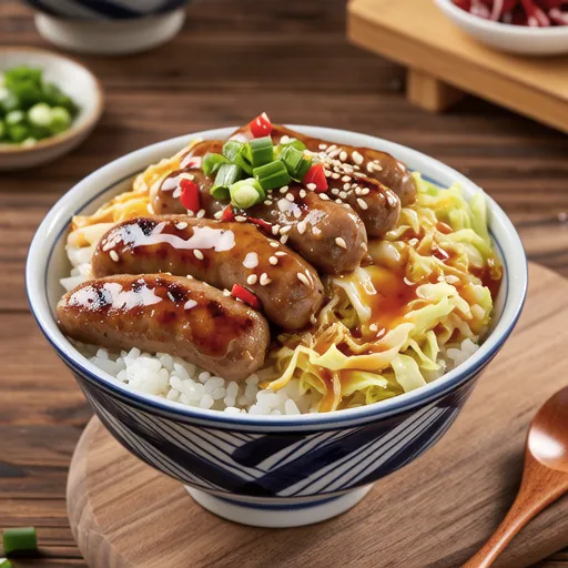 Sausage and Cabbage Rice Bowl
