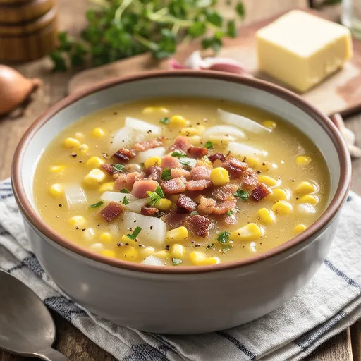 Onion and Corn Butter Soup