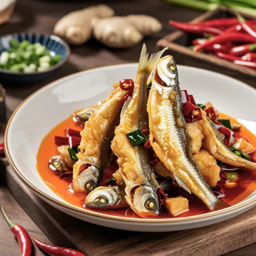 Stir-fried Sardines and Eggplant with Chinese Spices