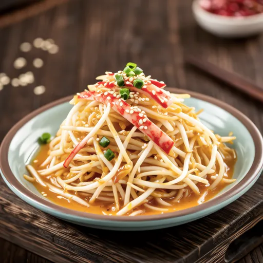 Bean Sprout and Crab Stick Mustard Mayo Salad