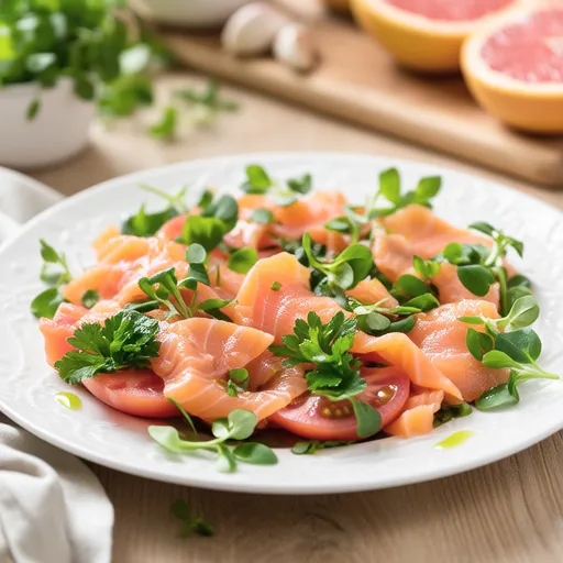 Tomato and Smoked Salmon Refreshing Salad