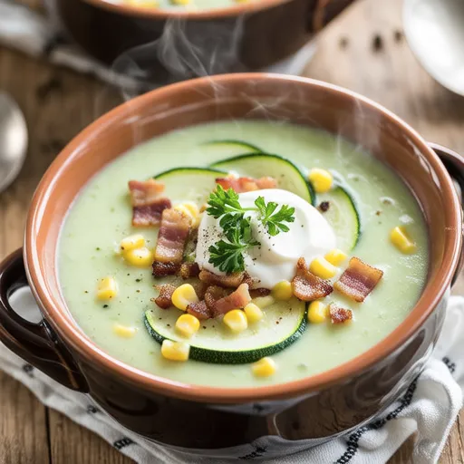Zucchini and Bacon Cream Soup