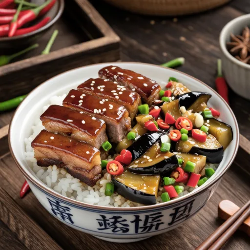 Pork Loin Eggplant Rice Bowl