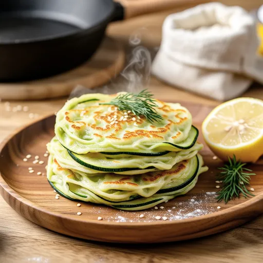 Zucchini and Imitation Crab Pancakes