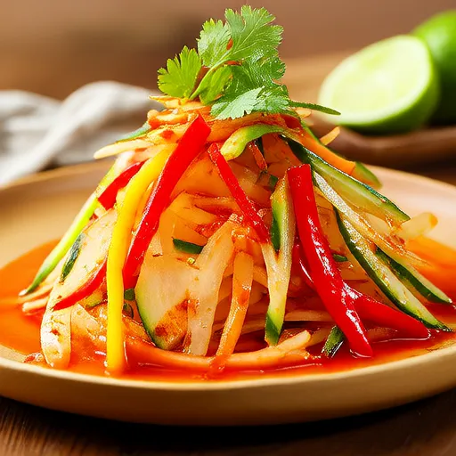 Salade de poivron thaïlandaise fraîche
