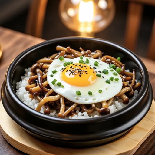 Enoki Mushroom Rice Bowl